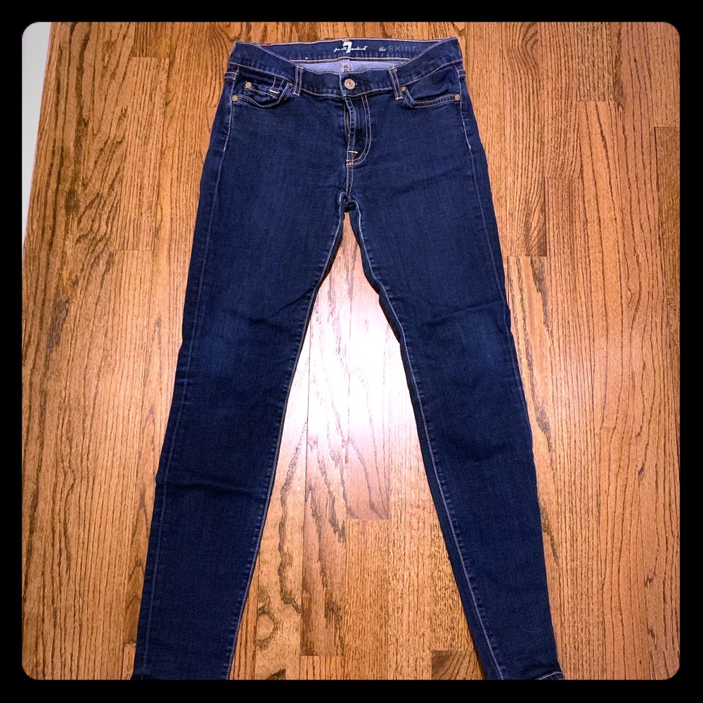 7 for all Mankind Dark Blue Skinnies